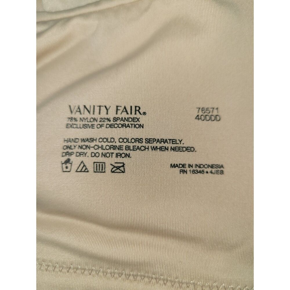 NWT-Vanity Fair Underwire Bra- 40DDD - Picture 3 of 4
